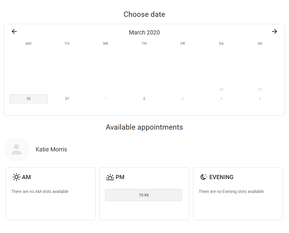 5-Choosing-an-Appointment Choosing an Appointment
