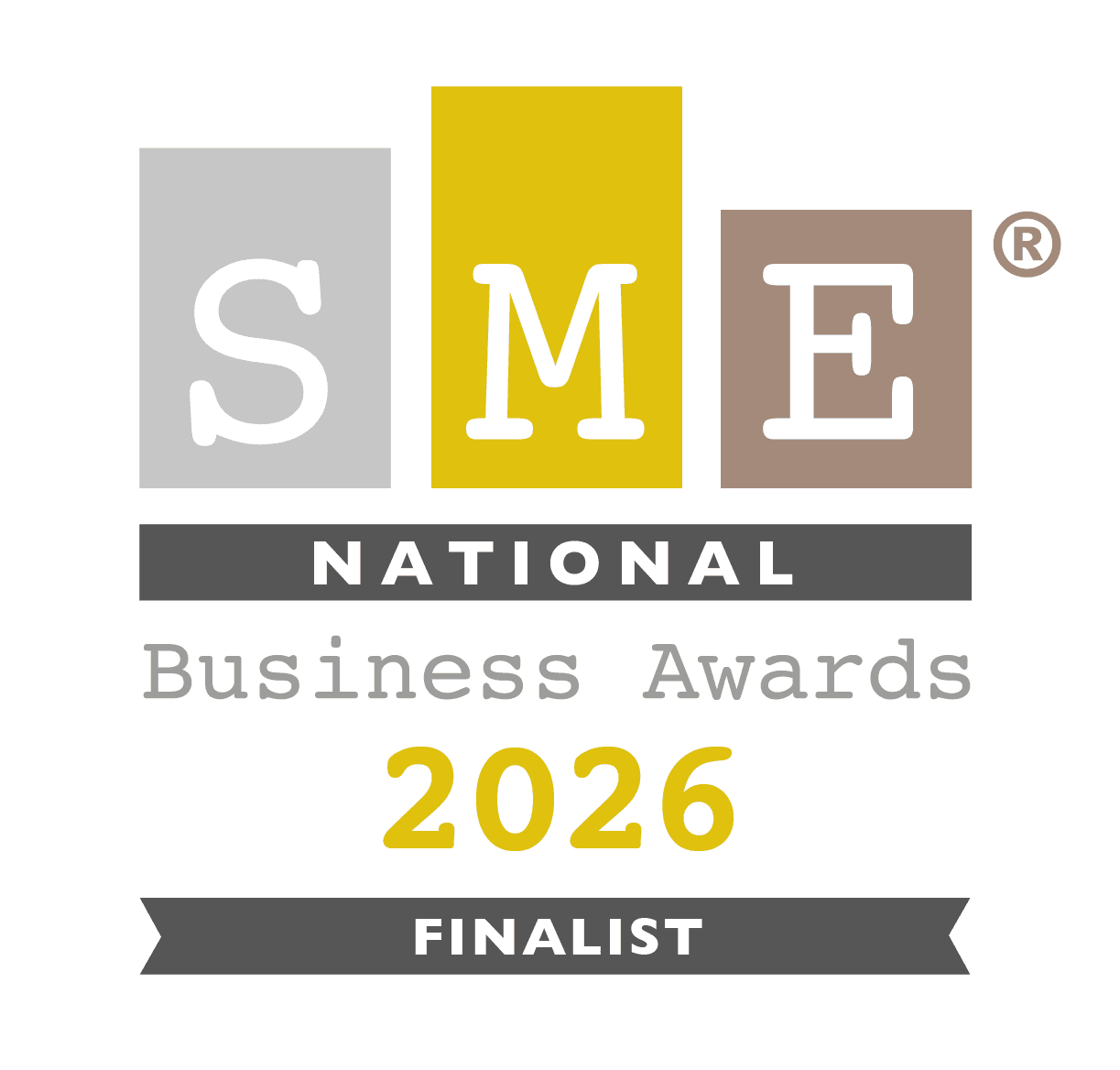 SME National Business Awards 2026 Finalist logo - Purple House Clinic Leicester.