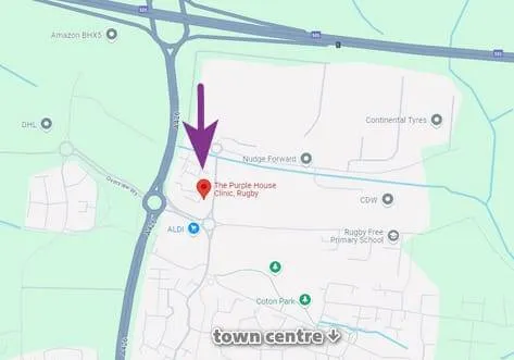 The Purple House Clinic, Rugby (Map) the Purple House Clinic Rugby (Google Maps) - Mental Health & Neurodiversity Service