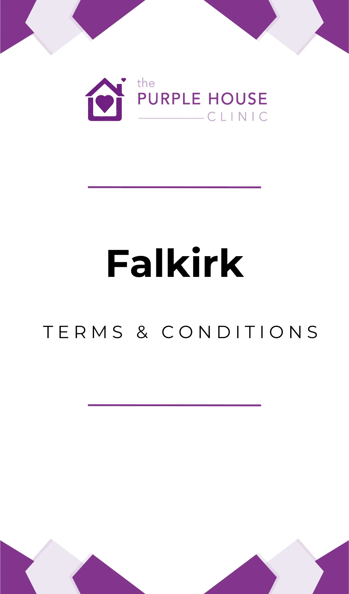 The Purple House Clinic, Falkirk, Terms & Conditions